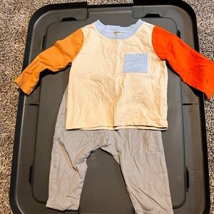 Old Navy Light Blue and Beige Boys Outfit